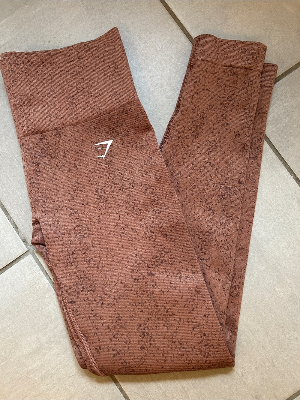 Gymshark High-Waist Rust Speckle Seamless Jeggings